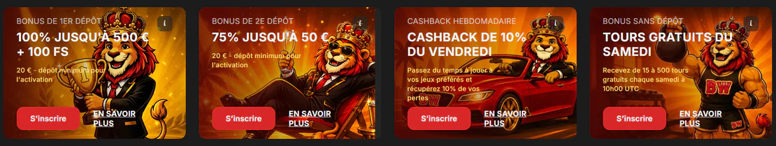 Promotions et tours gratuits